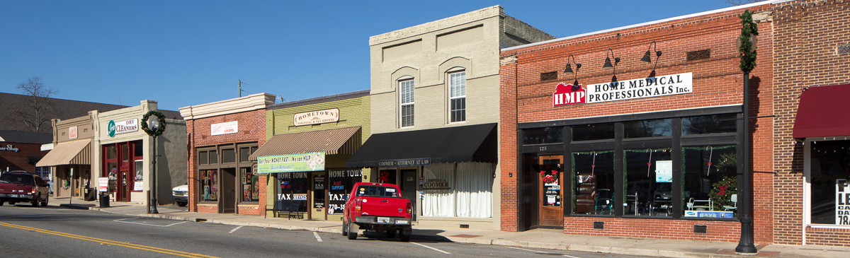 View of a historic downtown