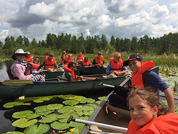 Kids in Canoes at the Okefenokee Swamp
