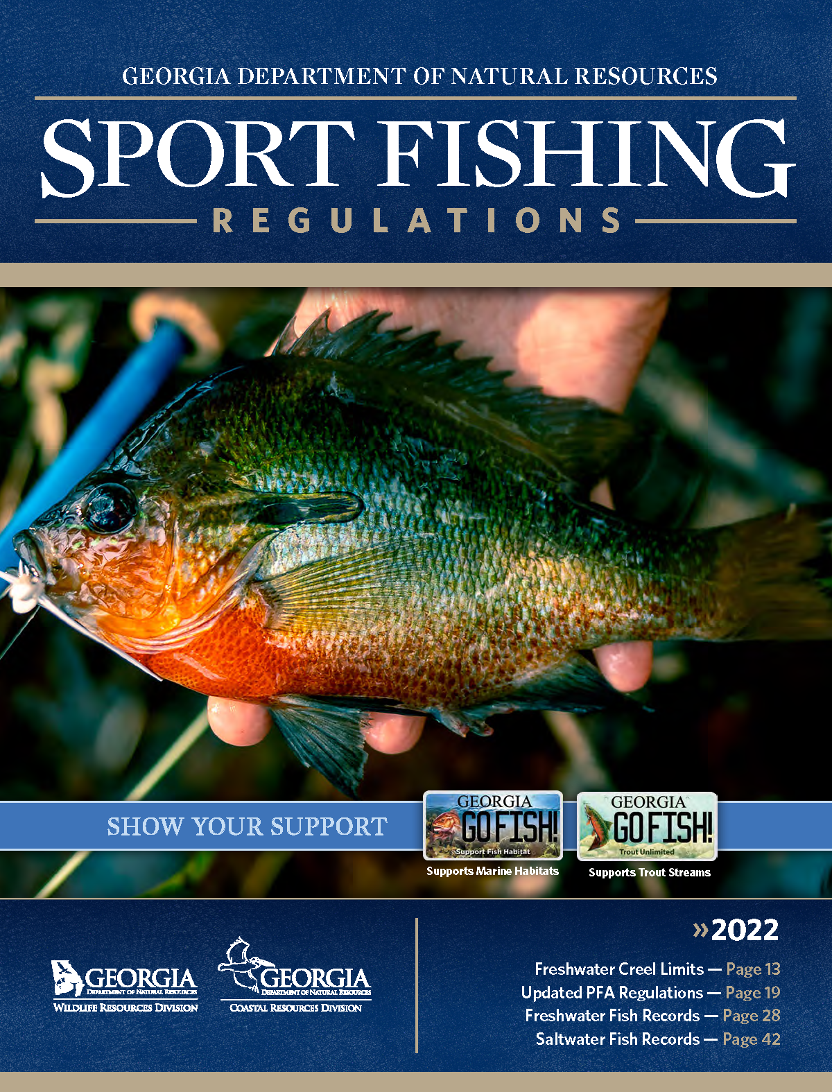"2022 GA Fishing Regulations Cover"