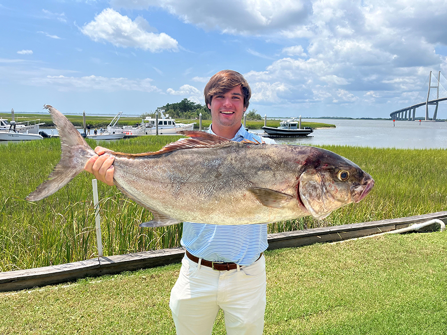 James W. Thompson with record almaco jack