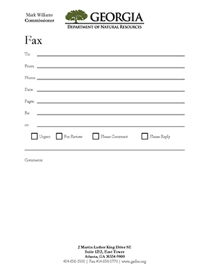 DNR Fax Cover Sheet