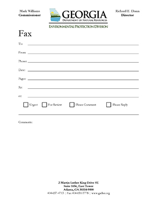 EPD Fax Cover Sheet