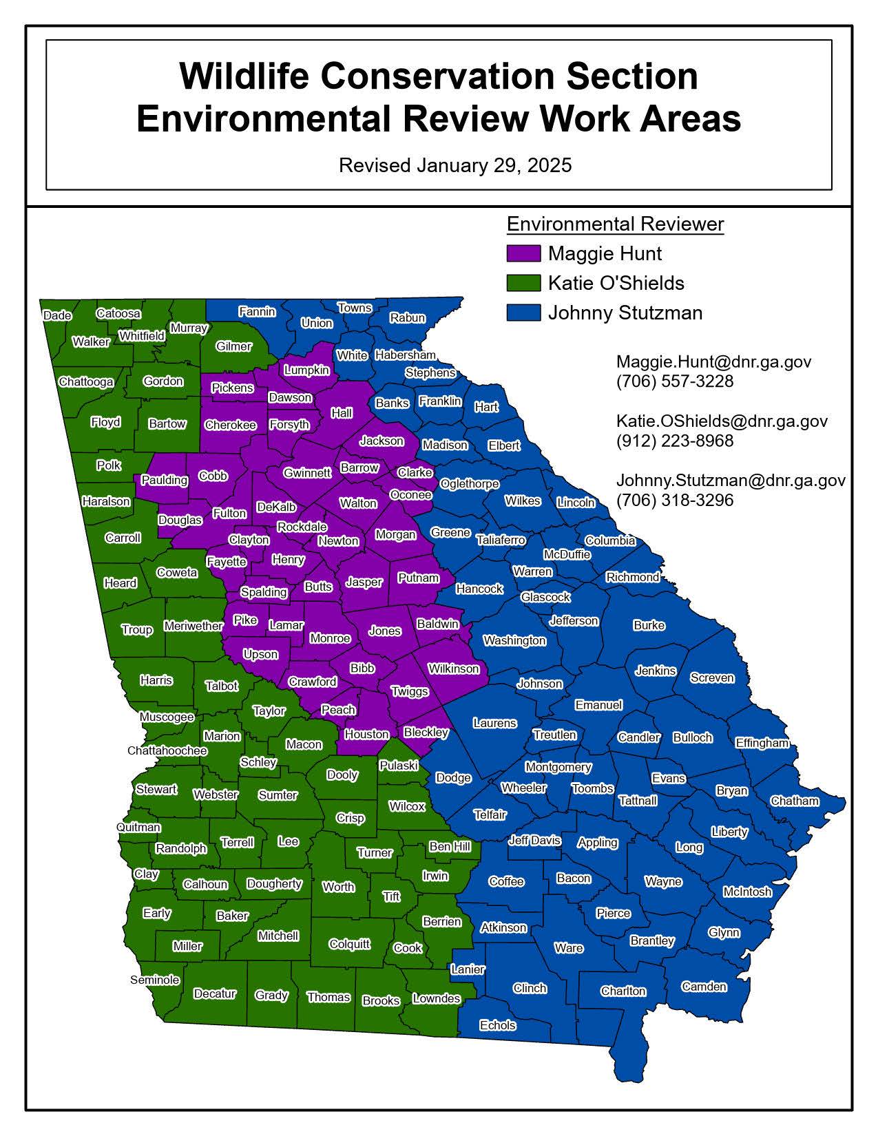 Environmental Review Work Areas Map