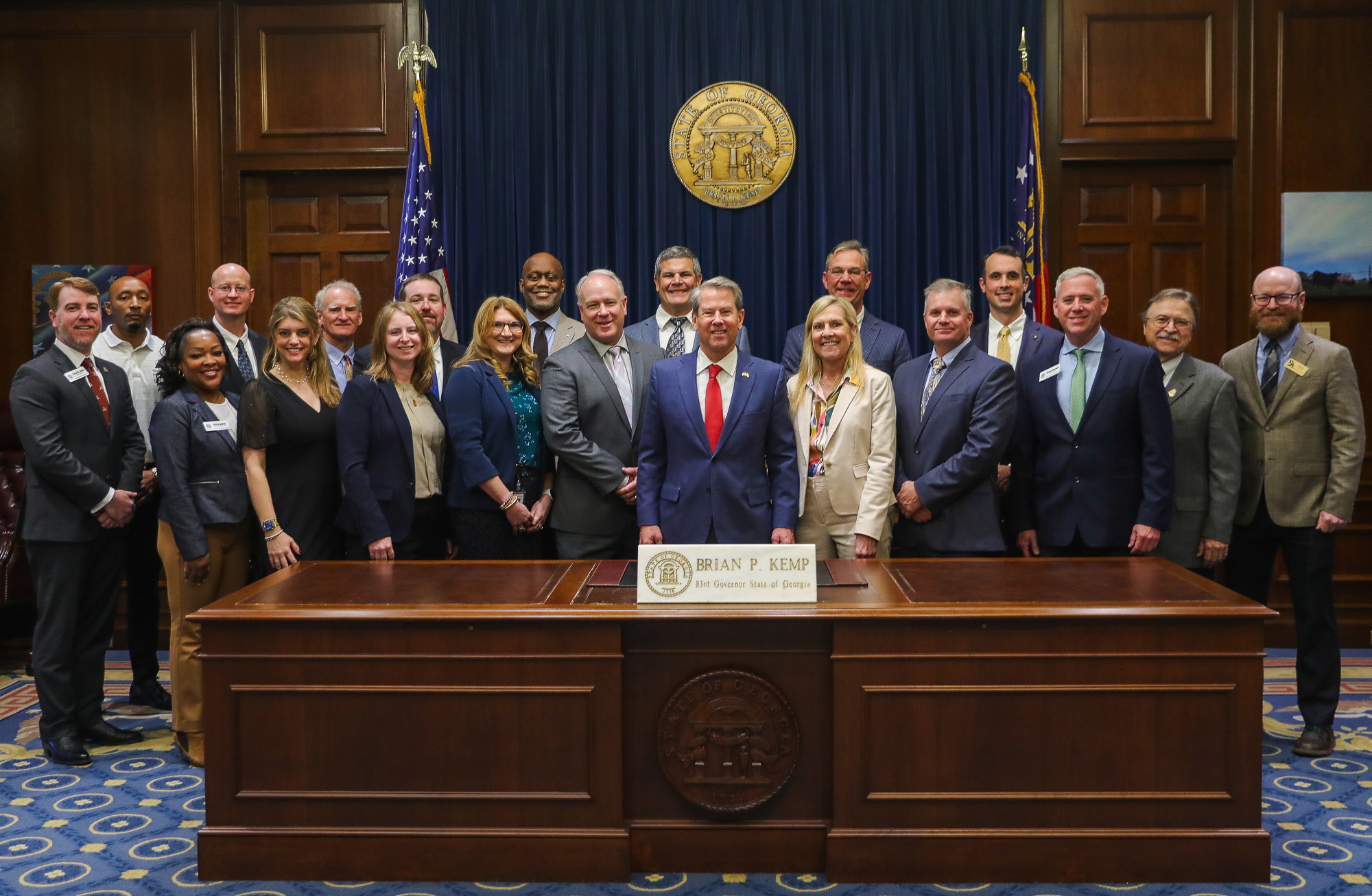 2024 FWP partners pose with Gov. Brian Kemp and First Lady Marty Kemp