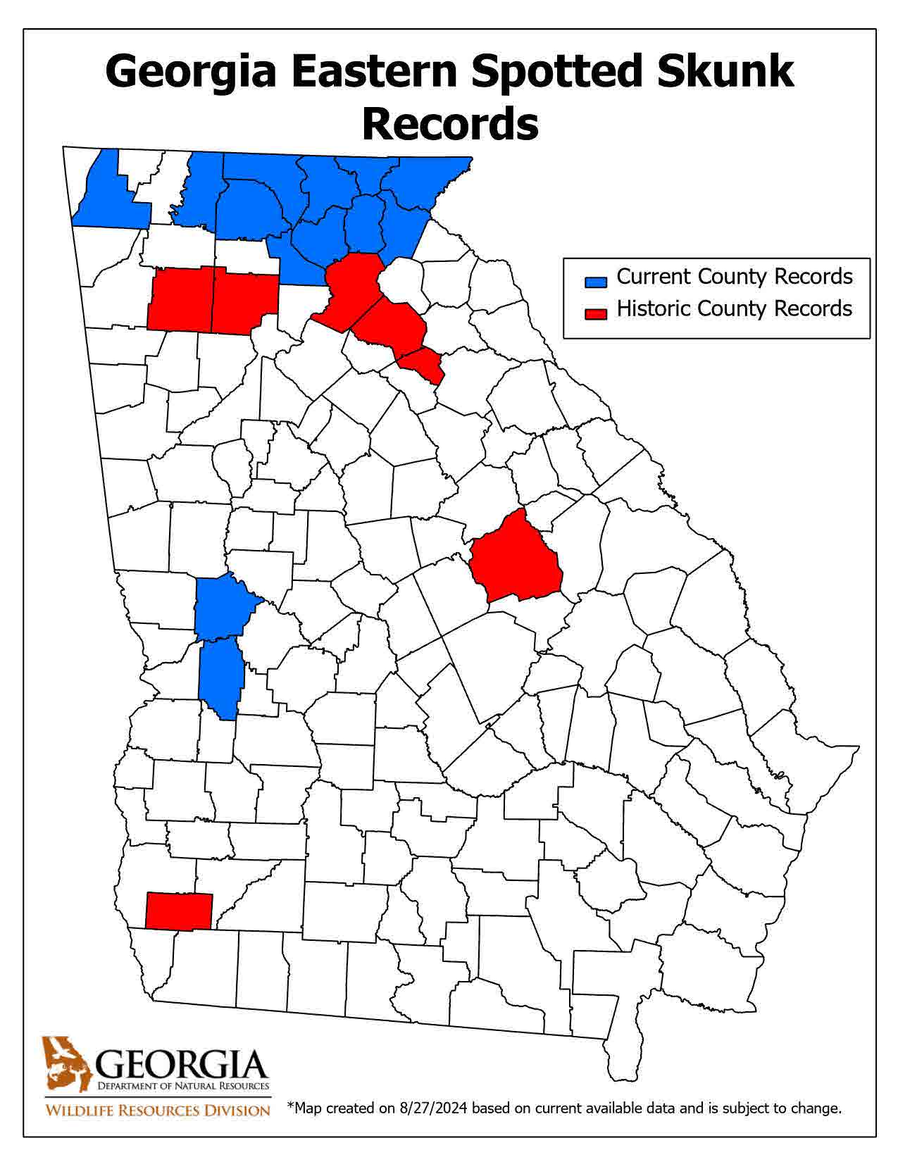 Spotted Skunk Records Map