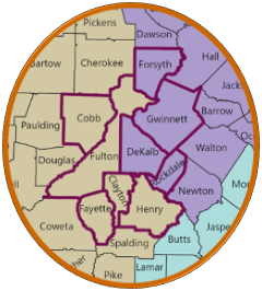 Close-up of UWP Counties
