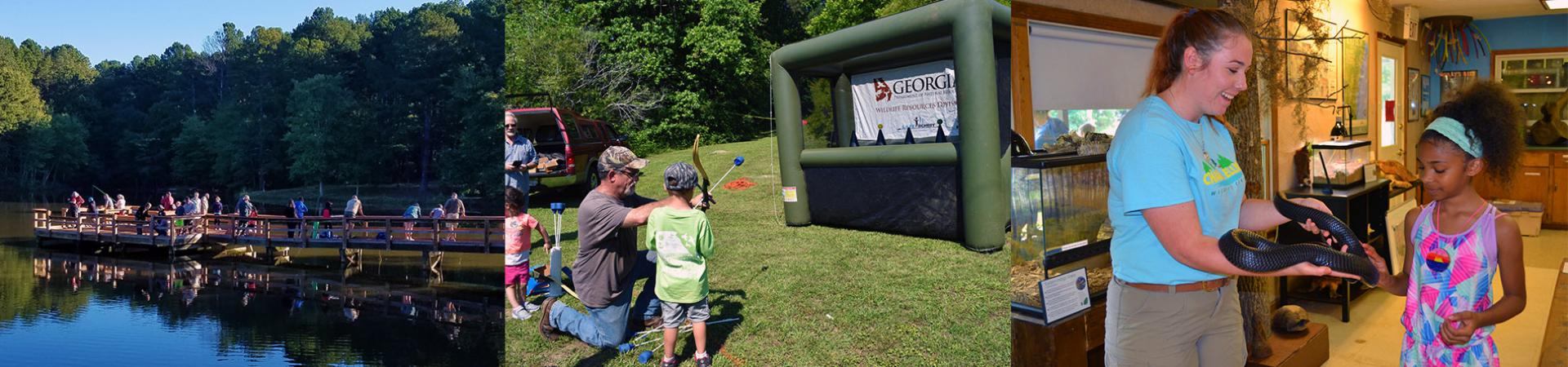 Fishing Off a Dock, Archery Instruction, and Repile Class