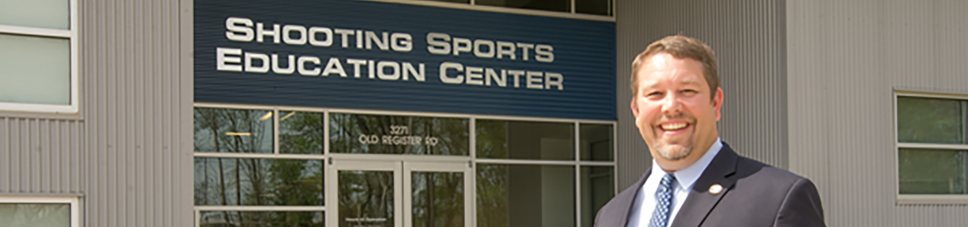 Matt Horst in Front of Education Center