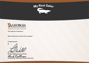 My First Gator Certificate