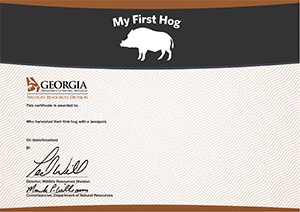 My First Hog Certificate