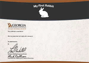 My First Rabbit Certificate