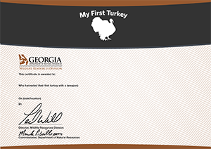 My First Turkey Certificate