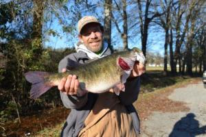 State Record Shoal Bass Caught December 2021 by Joseph McWhorter.
